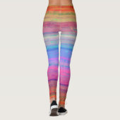 Retro Neon Colors Muster Leggings (Rückseite)