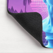 Retro Neon David Statue Surrealer Palmenbaum Mousepad (Ecke)