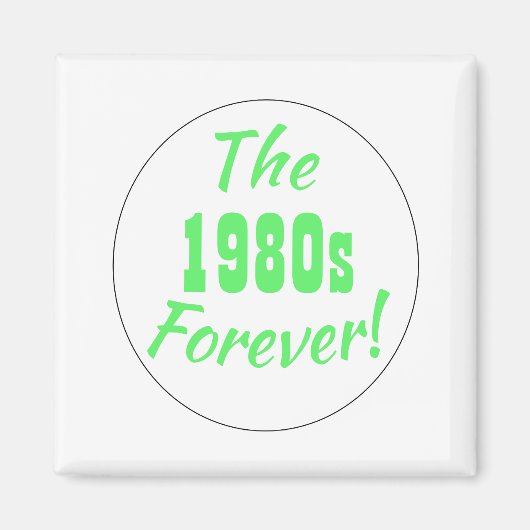 Retro Neon der 1980er Jahre Magnet (Vorne)