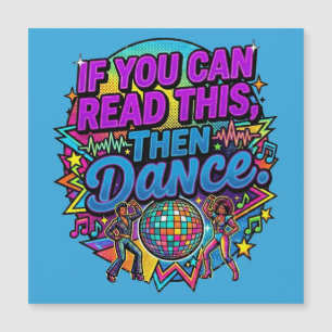 Retro-Neon-Disco-Kugel-Tanzparty-Grafikdesign Magnetkarte
