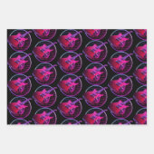 Retro Neon Electric Gitarren Geschenkpapier Set (Vorderseite)