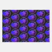 Retro Neon Electric Gitarren Geschenkpapier Set (Vorderseite 3)