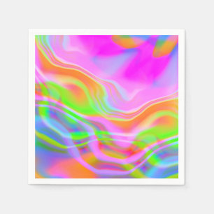 Retro Neon farbiges Party Serviette