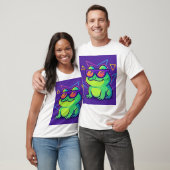 Retro Neon Frog Meme T - Shirt (Unisex)