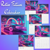Retro Neon Future 2024 Kalender