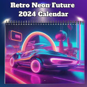 Retro Neon Future 2024 Kalender