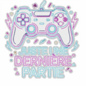 Retro Neon Gamer Sticker - (Vorderseite)