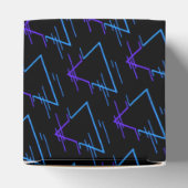 Retro Neon Geometric Muster 2 Cube Geschenkschachtel (Oben)