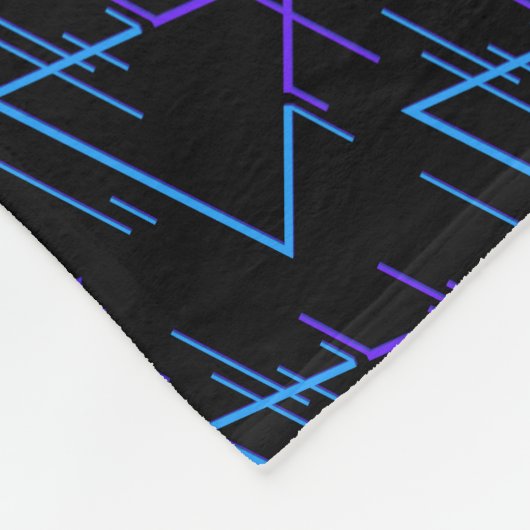 Retro Neon Geometric Muster 2 Fleecedecke (Ecke)