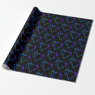 Retro Neon Geometric Muster 2 Geschenkpapier
