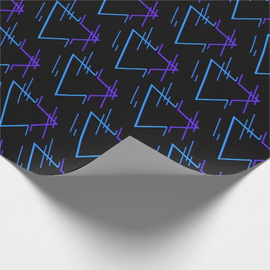 Retro Neon Geometric Muster 2 Geschenkpapier (Ecke)