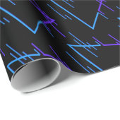 Retro Neon Geometric Muster 2 Geschenkpapier (Rolleneckpunkt)