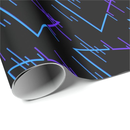 Retro Neon Geometric Muster 2 Geschenkpapier (Rolleneckpunkt)