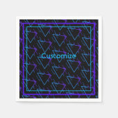 Retro Neon Geometric Muster 2 Serviette (Vorderseite)