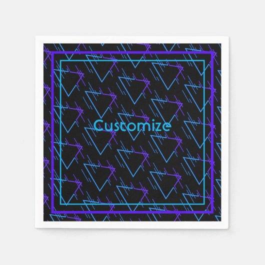 Retro Neon Geometric Muster 2 Serviette (Vorderseite)