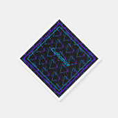 Retro Neon Geometric Muster 2 Serviette (Ecke)
