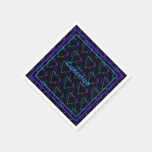 Retro Neon Geometric Muster 2 Serviette (Ecke)
