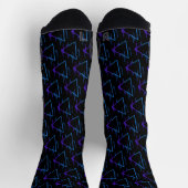 Retro Neon Geometric Muster 2 Socken (Oben)