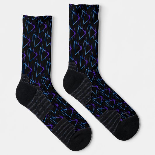 Retro Neon Geometric Muster 2 Socken (Rechts)