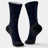 Retro Neon Geometric Muster 2 Socken (Gewinkelt)