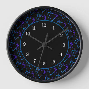 Retro Neon Geometric Muster 2 Uhr
