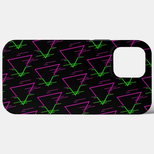 Retro Neon Geometric Muster Case-Mate iPhone Hülle (Rückseite (Horizontal))