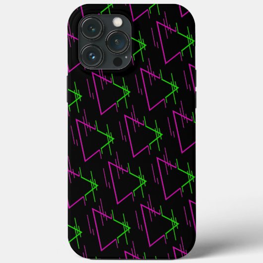 Retro Neon Geometric Muster Case-Mate iPhone Hülle (Rückseite)
