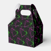 Retro Neon Geometric Muster Gable Geschenkschachtel (Rückseite)