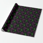 Retro Neon Geometric Muster Geschenkpapier (Ungerollt)