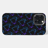 Retro Neon Geometric Muster iPhone Hülle (Rückseite (Horizontal))