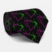 Retro Neon Geometric Muster Krawatte (Gerollt)