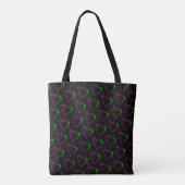 Retro Neon Geometric Muster Tasche (Rückseite)