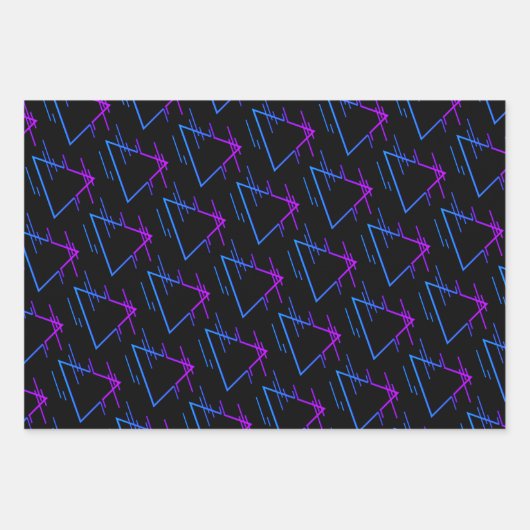Retro Neon Geometric Pattern Collection Geschenkpapier Set (Vorderseite 3)