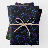 Retro Neon Geometric Pattern Collection Geschenkpapier Set (Beispiel)