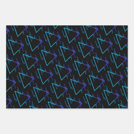 Retro Neon Geometric Pattern Collection Geschenkpapier Set (Vorderseite 2)