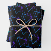 Retro Neon Geometric Pattern Collection Geschenkpapier Set (Beispiel)