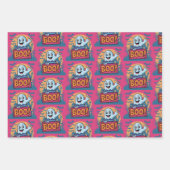 Retro Neon Ghost, Adorable Whimsical Ghost, Ghost, Geschenkpapier Set (Vorderseite 2)