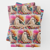 Retro Neon Ghost, Adorable Whimsical Ghost, Ghost, Geschenkpapier Set (Beispiel)