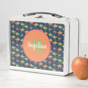 Retro-Neon-Goldfisch-Metall-Lunchbox Metall Brotdose