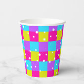 Retro Neon Graduation Party Pappbecher (Rückseite)