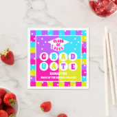 Retro Neon Graduation Party Serviette (Beispiel)