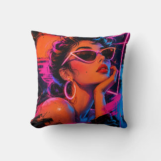 Retro Neon Kissen