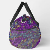 Retro Neon Maze Pattern - Arcade Ästhetik Duffle Bag (Rechts)