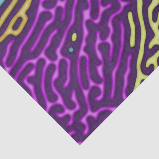 Retro Neon Maze Pattern - Arcade Ästhetik Seidenpapier (Detail)