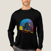 Retro Neon Motorcycle — Cafe Racer Men’s Tri-Blend Shirt (Vorderseite)
