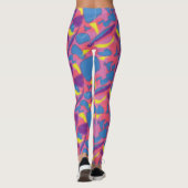 Retro-Neon-Multicolor Leggings (Rückseite)