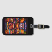 Retro Neon Mutterstraße Endloses Abenteuer Gepäckanhänger (Vorderseite (Horizontal))