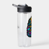 Retro-Neon-Pilze und Blume Trinkflasche (Rechts)