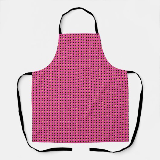 Retro Neon Pink Dots Pattern der 80er/90er Jahre Schürze (Vorderseite)