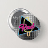 Retro-Neon-Rad-Eis-am-Stiel-Button Button (Vorne & Hinten)